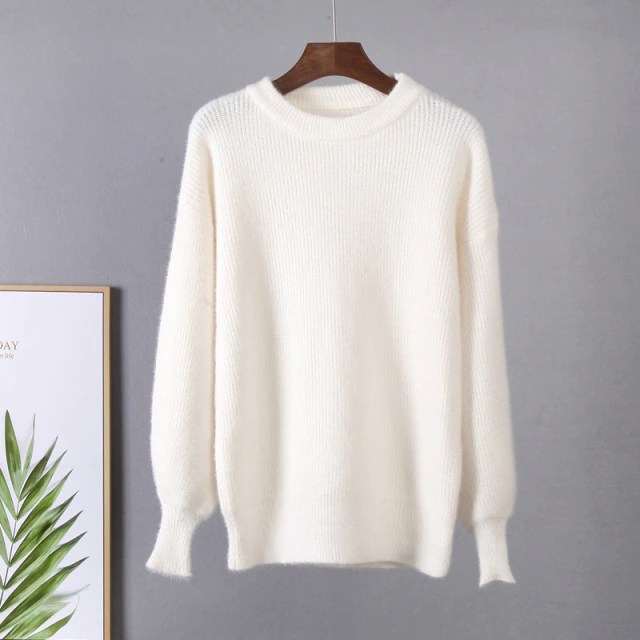 Women's Chunky Knit Jumper with Ribbed Texture