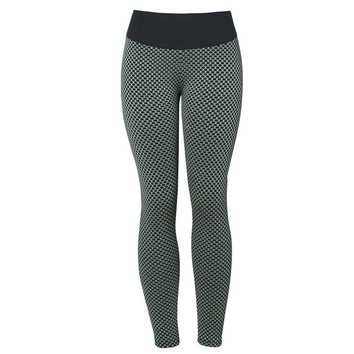 Woman in seamless honeycomb leggings