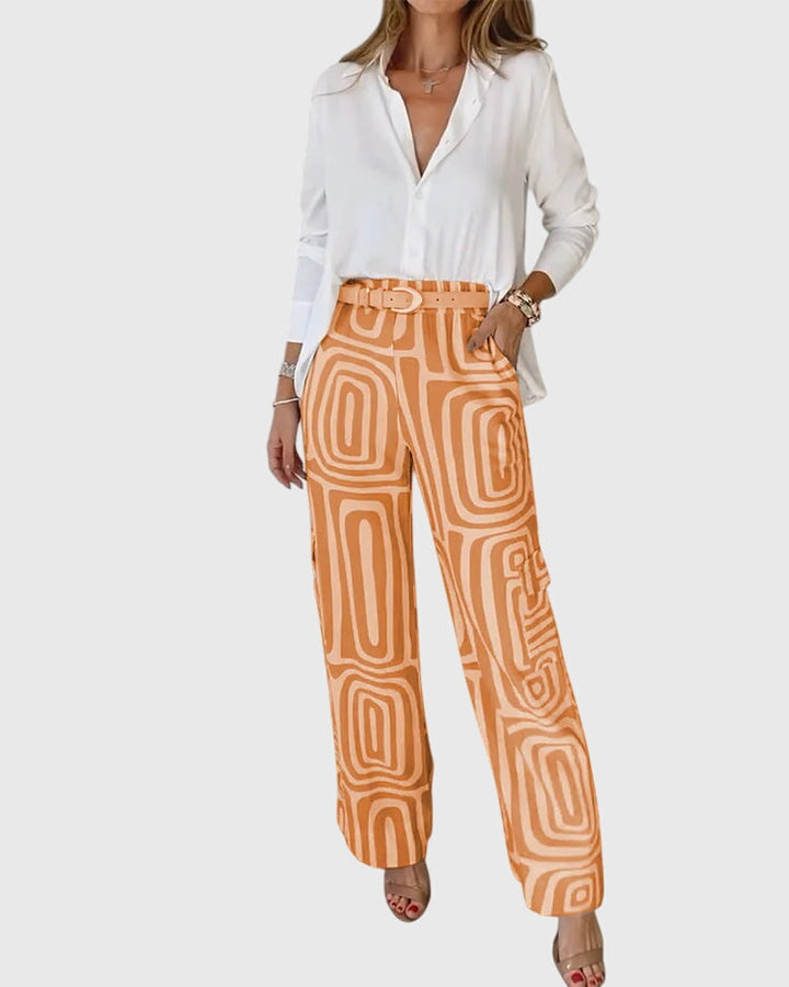 Emilia | Stylish Trousers + Free Blouse &amp; Belt