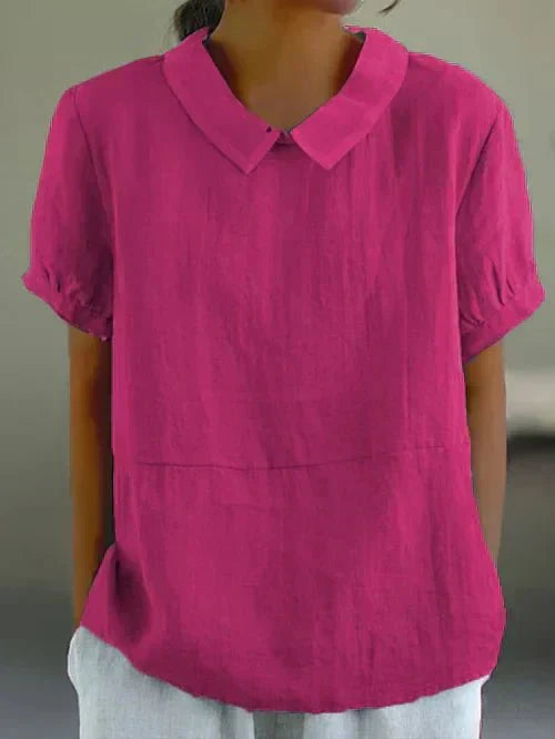Sophie | Women’s Linen Peter Pan Collar Blouse