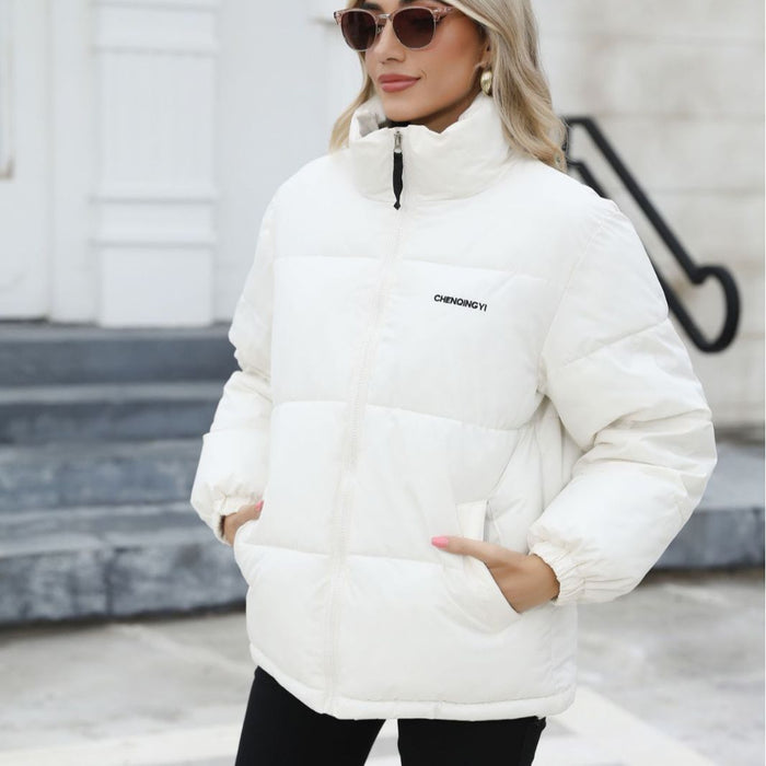 Esme | Women's padded puffer jacket with stand collar