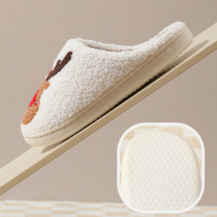 Pair of reindeer Christmas slippers