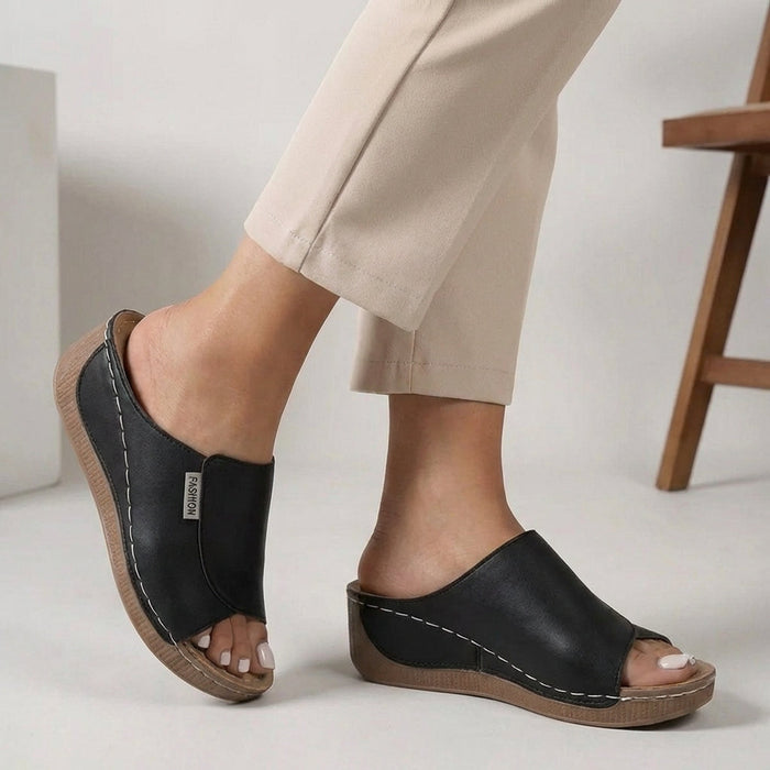 Madison | Women’s Orthopaedic Slip-On Wedge Comfort Slippers
