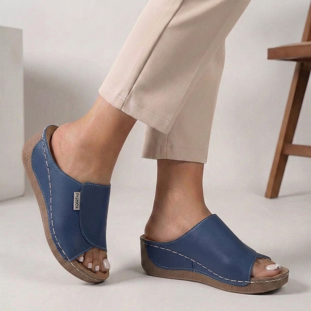 Madison | Women’s Orthopaedic Slip-On Wedge Comfort Slippers