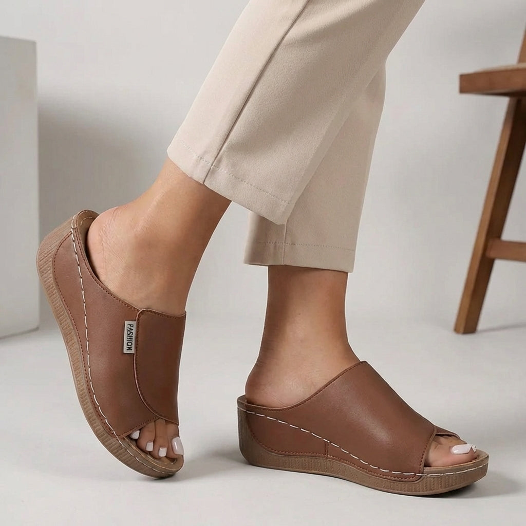 Madison | Women’s Orthopaedic Slip-On Wedge Comfort Slippers