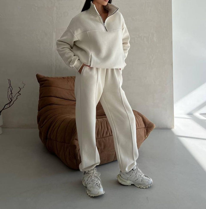 Freya | Fleece half-zip tracksuit with joggers