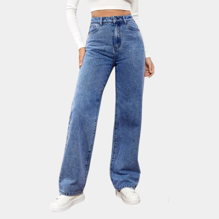 Women's Straight-Leg Jeans High Waist Ankle Length