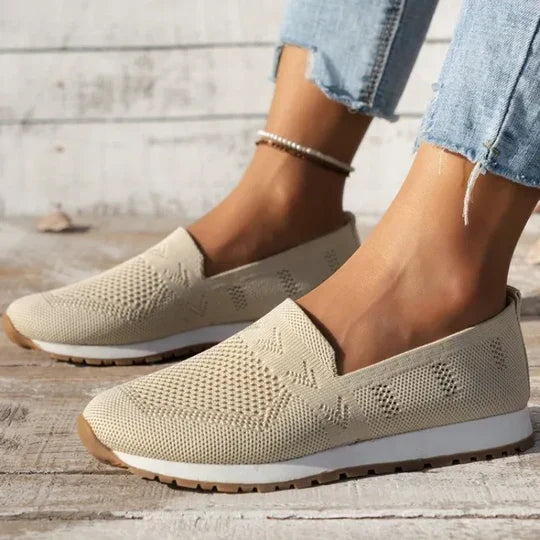 Women's Knit Slip-On Trainers with Breathable Mesh