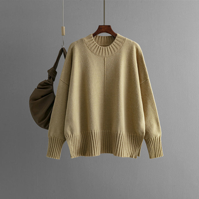 Women's Oversized Ribbed Crew Neck Jumper