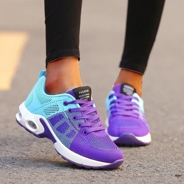 Women's Breathable Mesh Trainers with Cushioned Sole