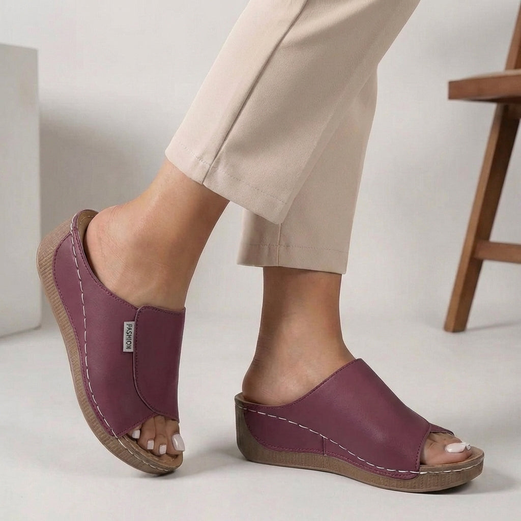 Madison | Women’s Orthopaedic Slip-On Wedge Comfort Slippers