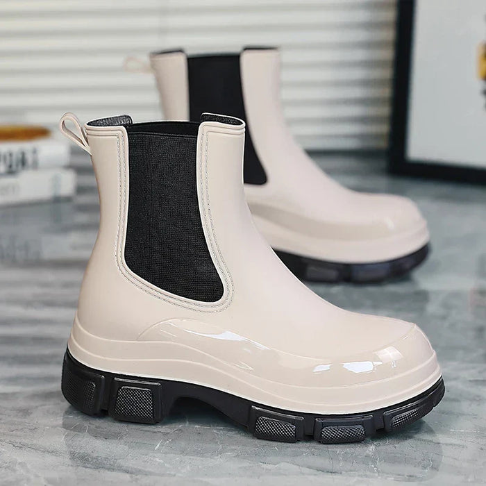Women's Platform Chelsea Boots Waterproof Slip-Resistant