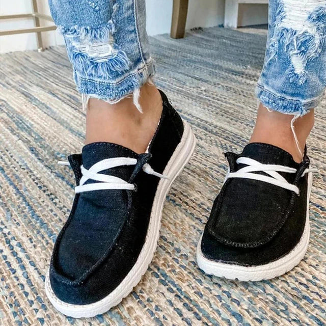 Women's Lace-Up Canvas Shoes Lightweight Casual
