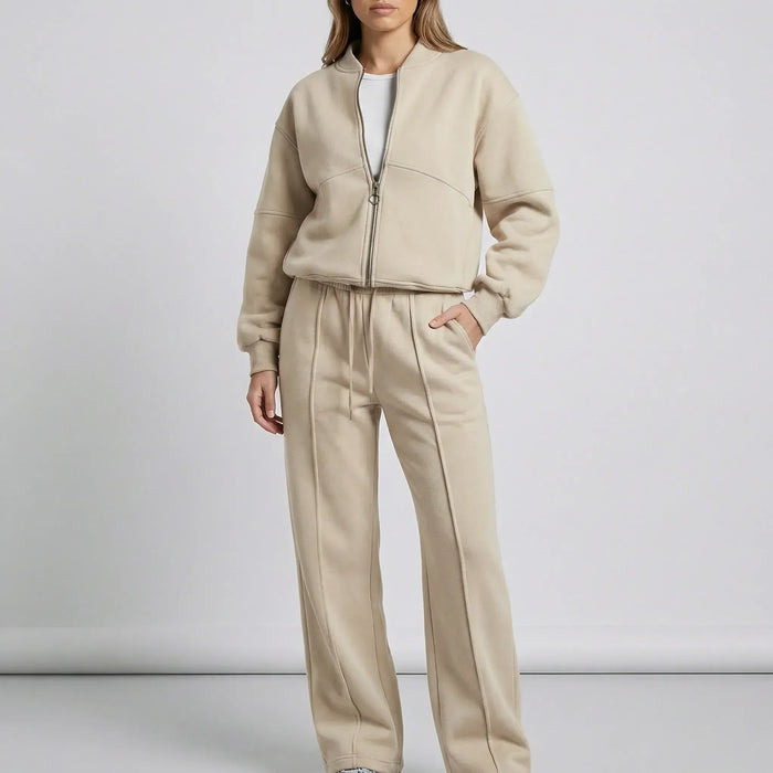 Women's Zip-Up Jacket and Trousers Co-ord Set