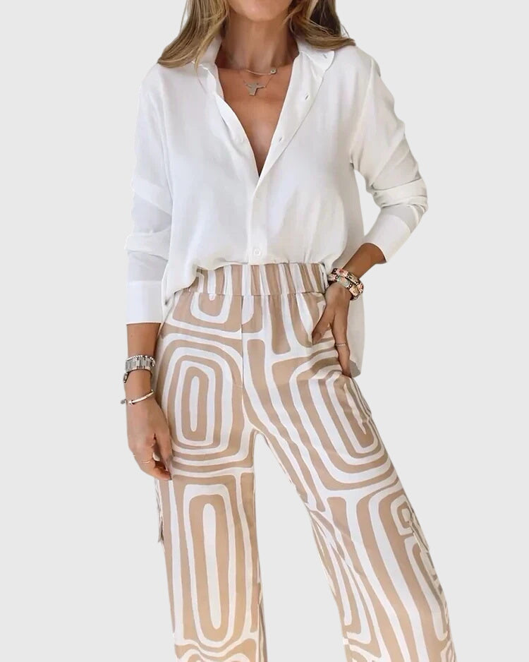 Emilia | Stylish Trousers + Free Blouse &amp; Belt