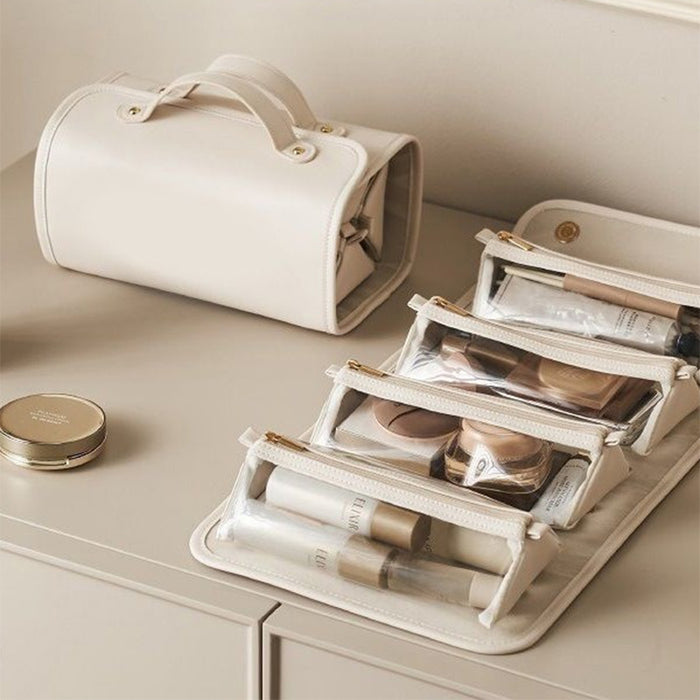 Millie | Foldable toiletry bag with four clear pouches