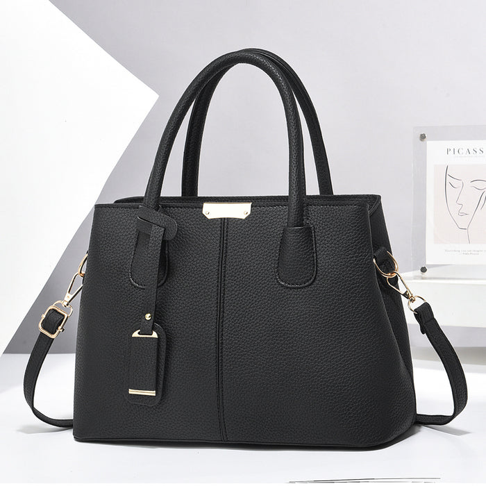 Phoebe | Structured faux leather tote with shoulder strap