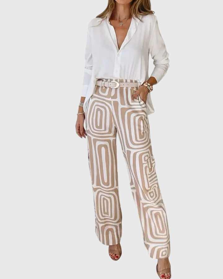 Emilia | Stylish Trousers + Free Blouse &amp; Belt