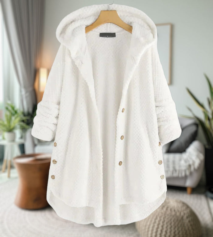 Women's Fleece Teddy Jacket with Zip Front and Side Pockets